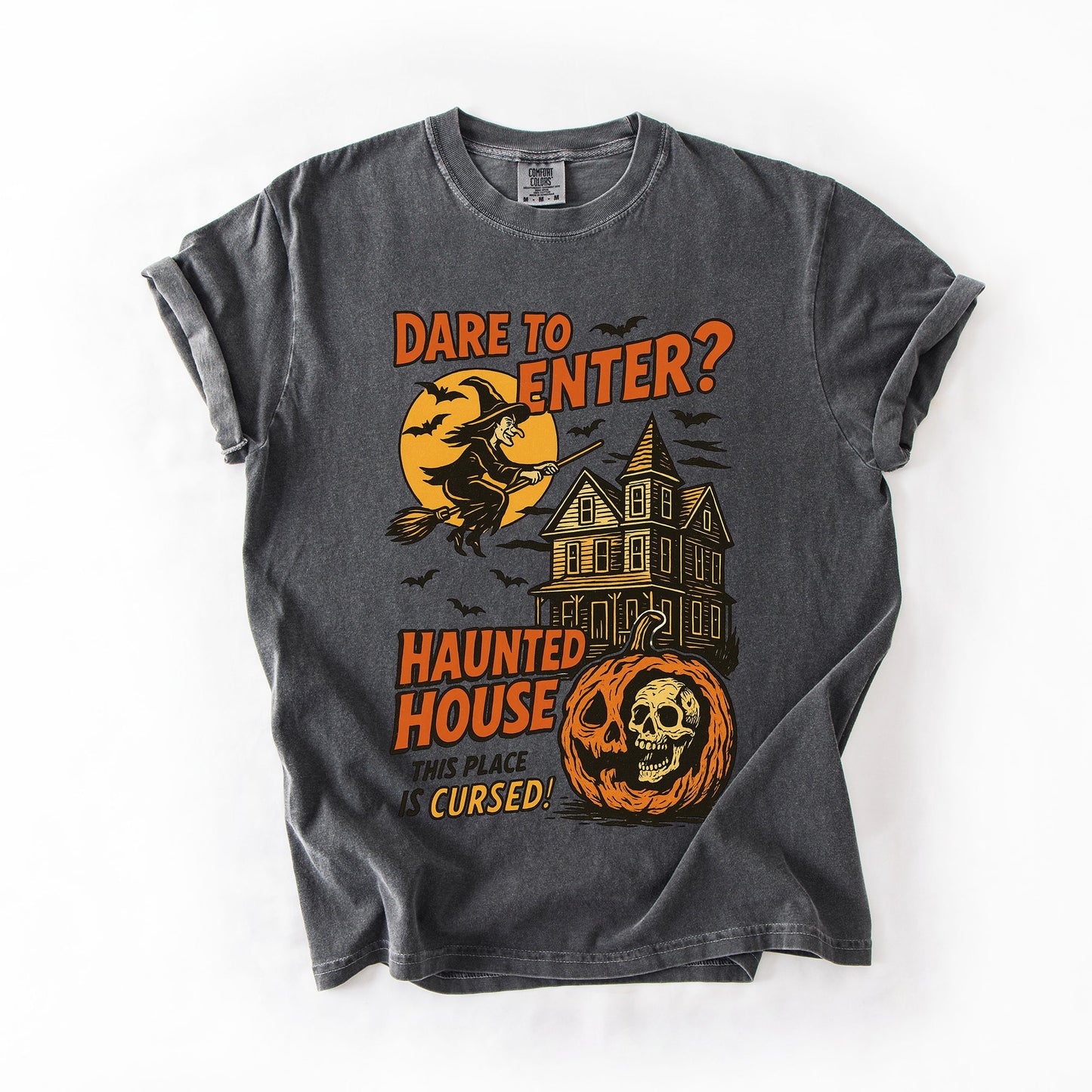 Haunted House Retro Spooky Halloween Comfort Colors T-Shirt Refinery Number One