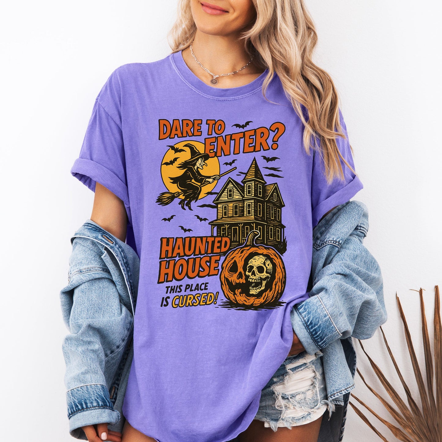 Haunted House Retro Spooky Halloween Comfort Colors T-Shirt Refinery Number One