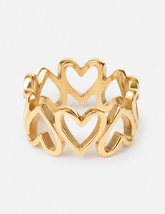 Heart Chain Ring Heart Chain Ring Elevated Faith