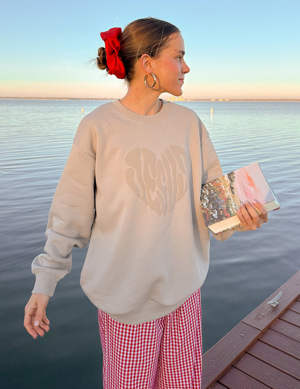 Heart Jesus Lunar Rock Unisex Crewneck