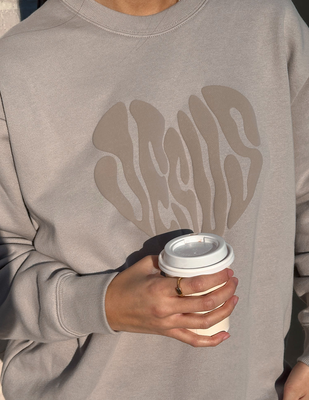 Heart Jesus Lunar Rock Unisex Crewneck