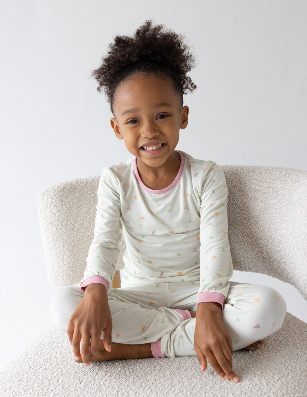 Heart Bamboo Kids Pajama Set Ultra-Soft Breathable Two-Piece Set