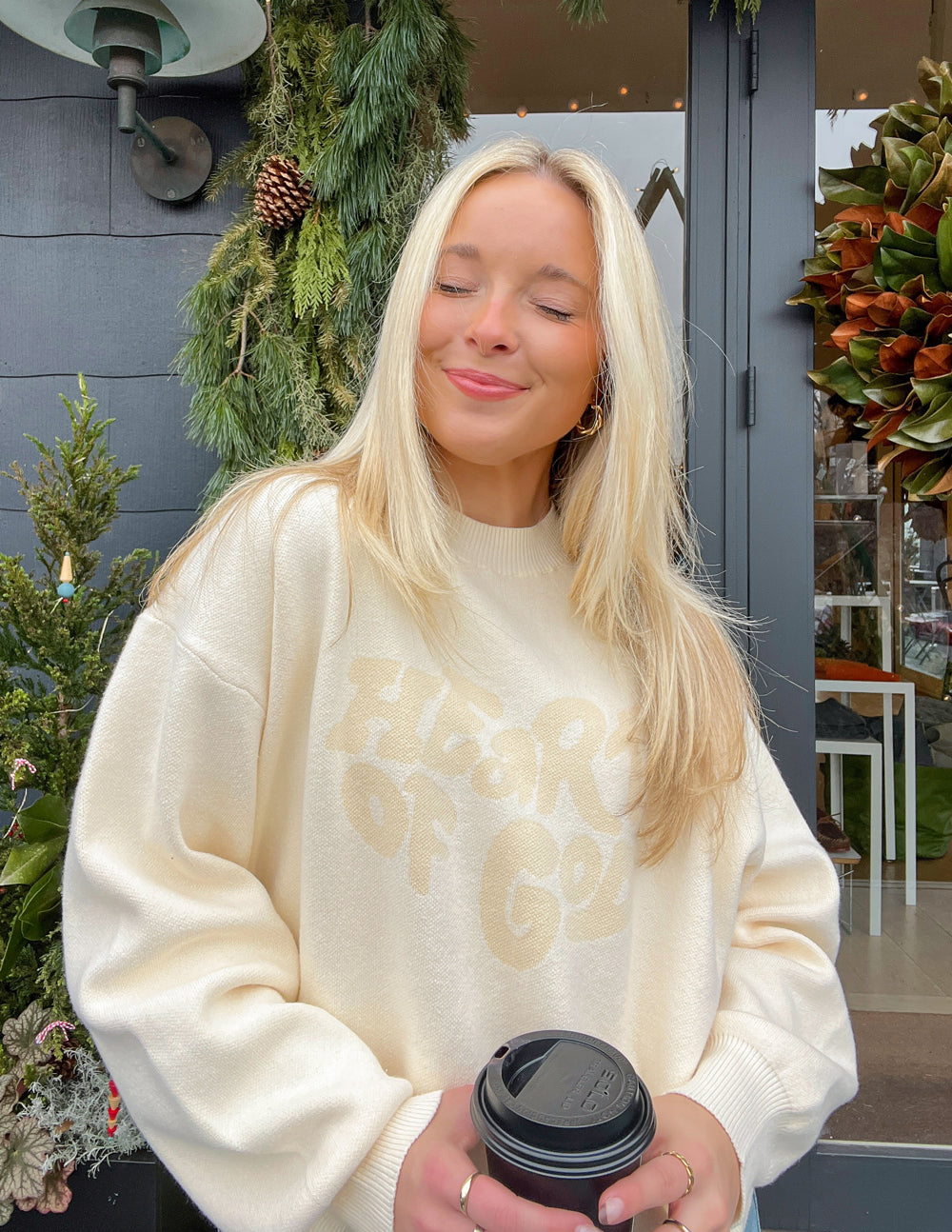 Heart of God Buttercream Knit Sweater Women's 100% Cotton