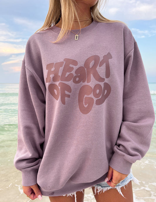 Heart of God Wistful Mauve Unisex Crewneck