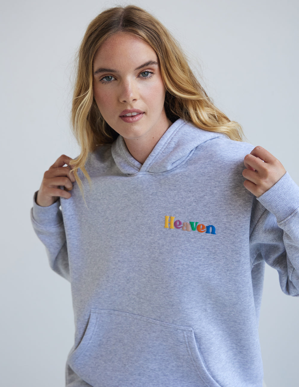 Heather Grey Unisex Hoodie Relaxed Fit Heaven
