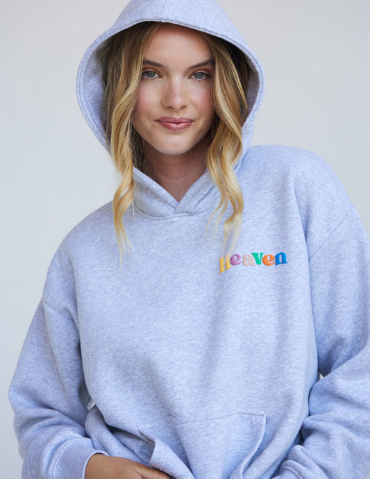 Heather Grey Unisex Hoodie Relaxed Fit Heaven