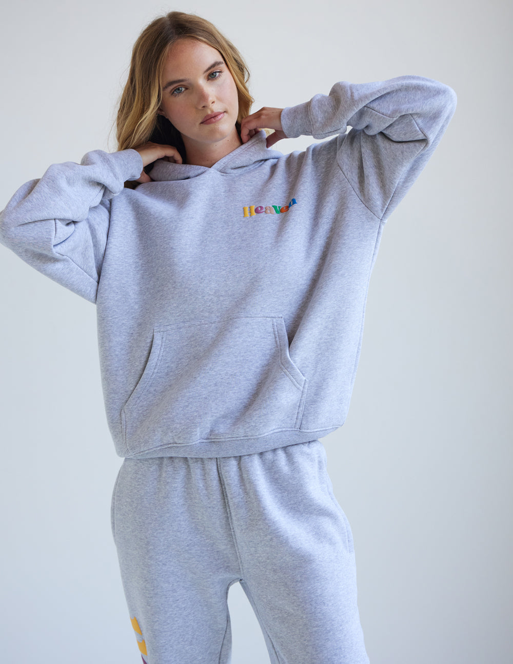 Heather Grey Unisex Hoodie Relaxed Fit Heaven
