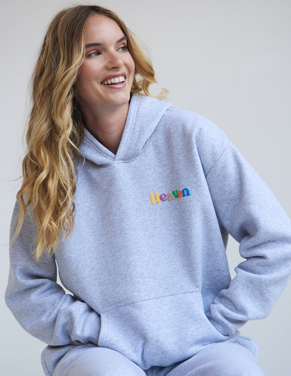 Heather Grey Unisex Hoodie Relaxed Fit Heaven