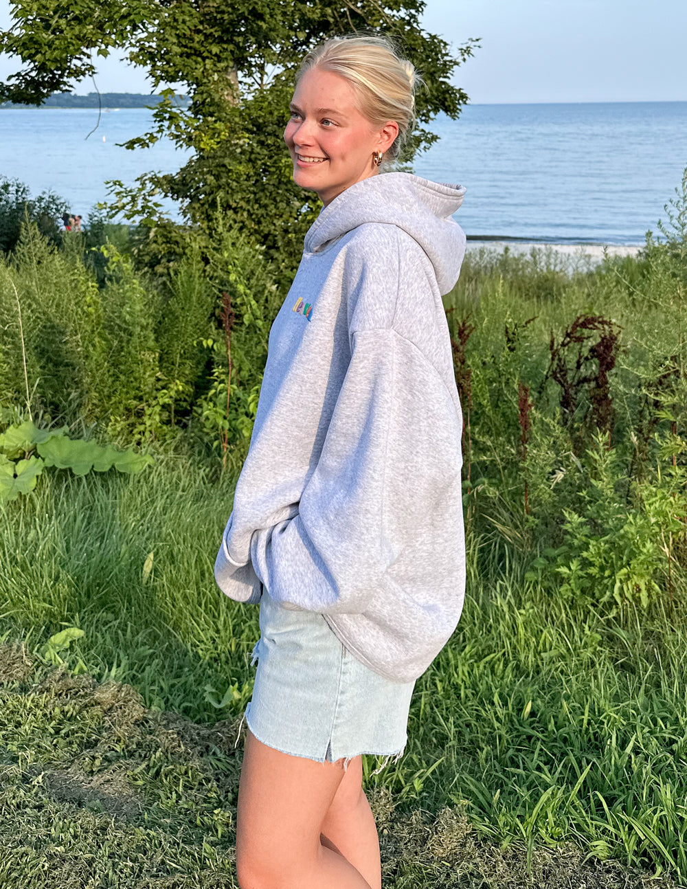 Heather Grey Unisex Hoodie Relaxed Fit Heaven