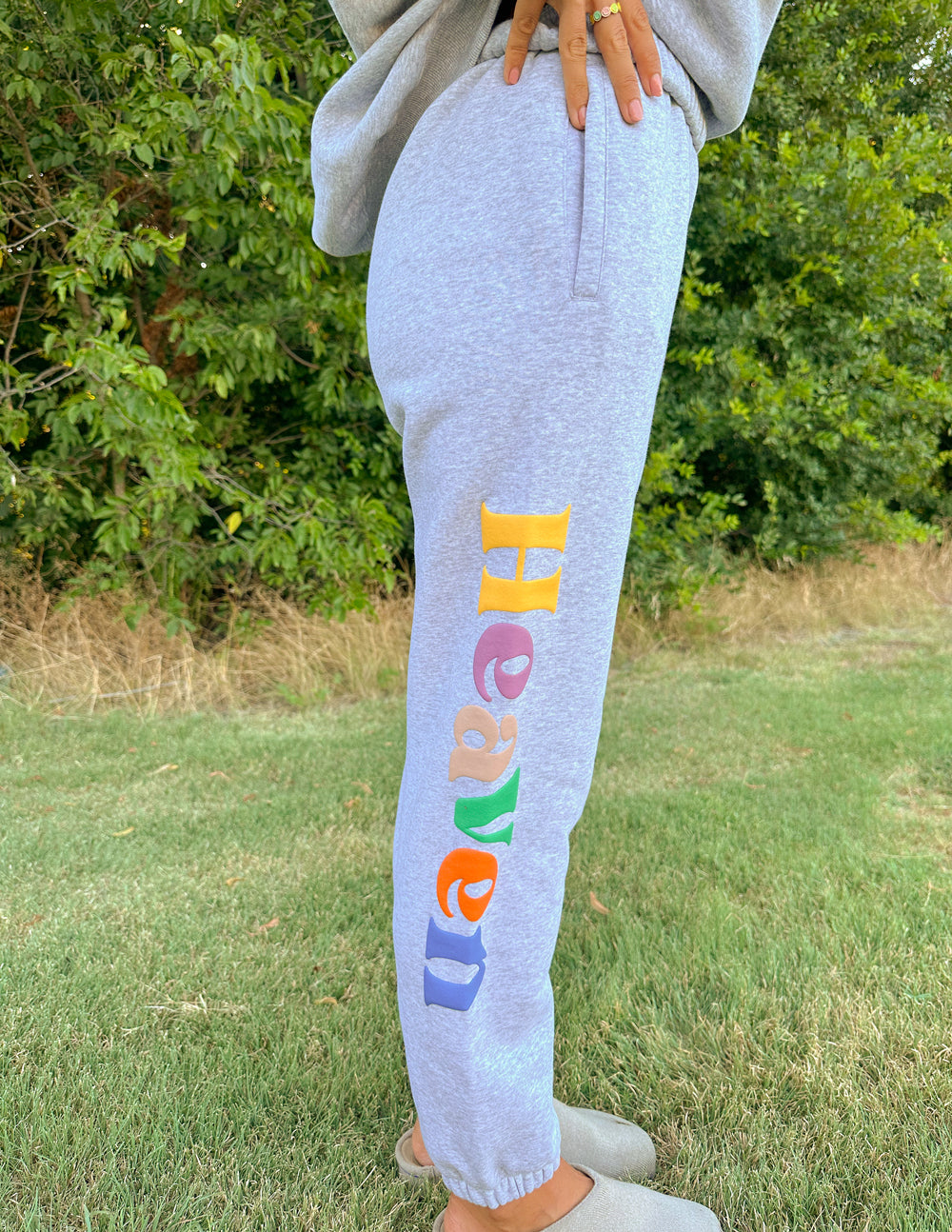 Heather Grey Unisex Sweatpant Relaxed Fit Elevated Faith