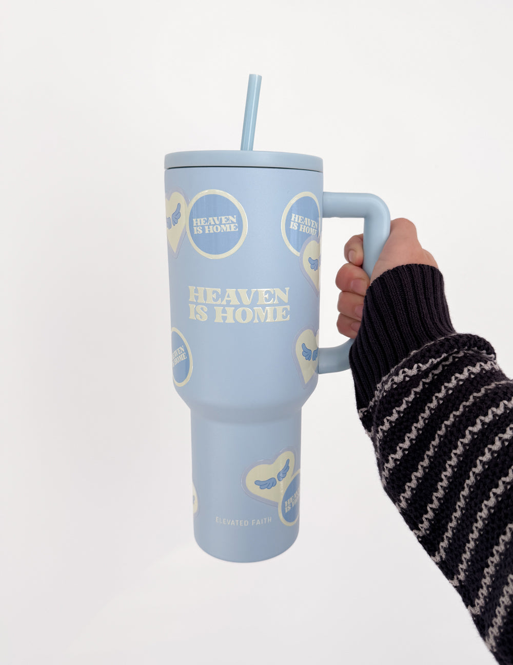 Ascend 40 oz Stainless Steel Tumbler with Leak-Proof Lid Heaven Is Home