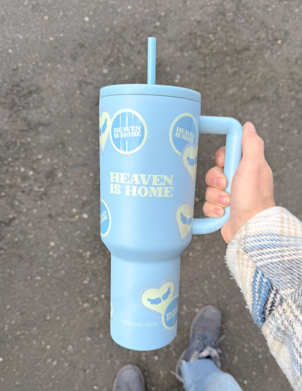 Ascend 40 oz Stainless Steel Tumbler with Leak-Proof Lid Heaven Is Home