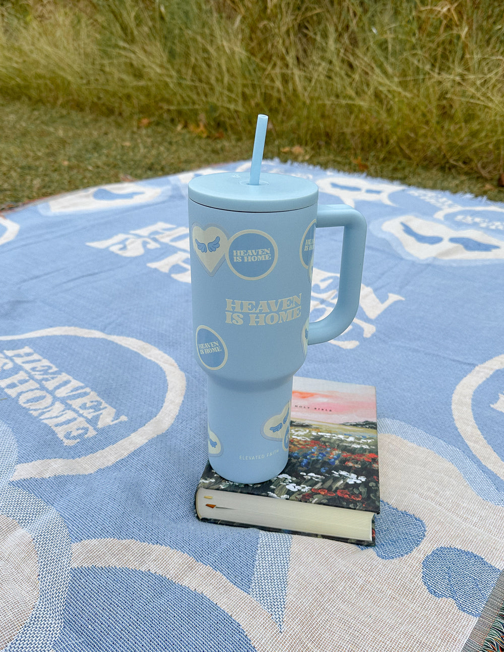 Ascend 40 oz Stainless Steel Tumbler with Leak-Proof Lid Heaven Is Home