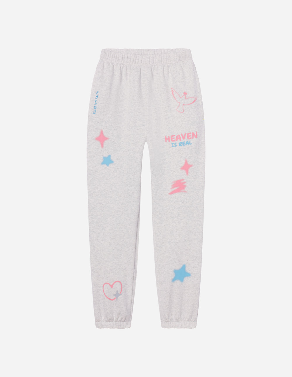 Unisex Heather Grey Sweatpant Relaxed Fit Heaven Is Real