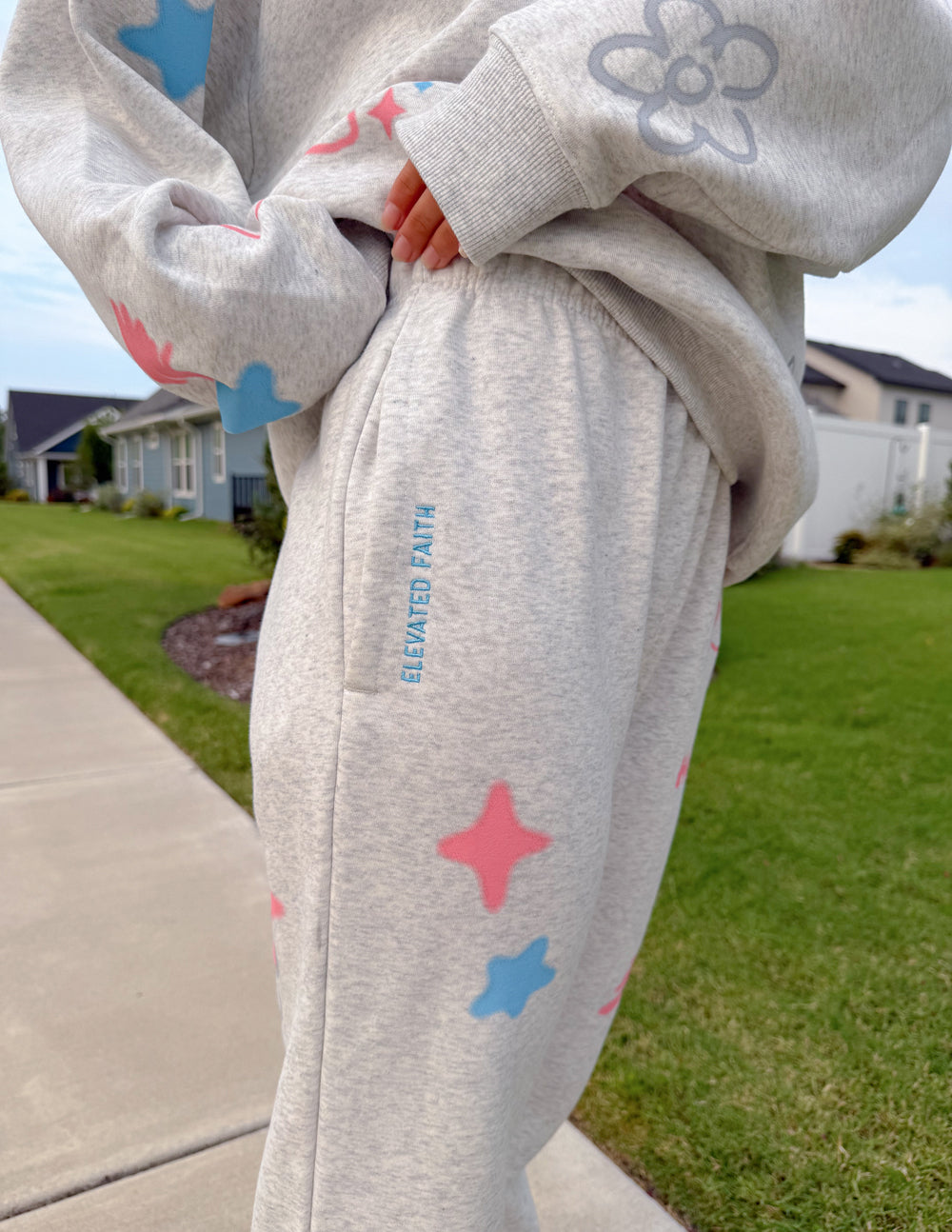 Unisex Heather Grey Sweatpant Relaxed Fit Heaven Is Real