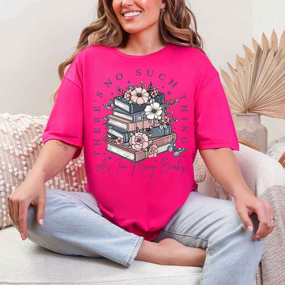 Floral Book Lover Too Many Books Tee Women's T-Shirt