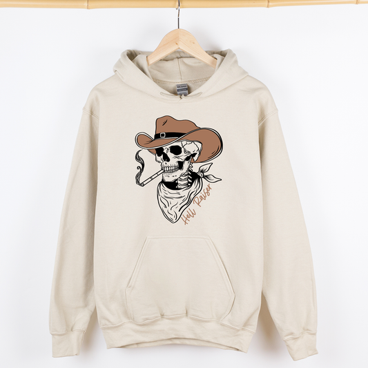Hell Raiser Skeleton Graphic Hoodie Vintage Style Hooded Sweatshirt