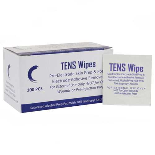 TENS Electrotherapy Prep Wipes Coupling Agent