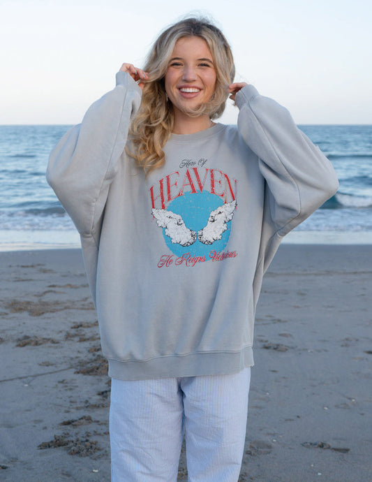 Hero of Heaven Unisex Crewneck Mirage Grey Relaxed Fit
