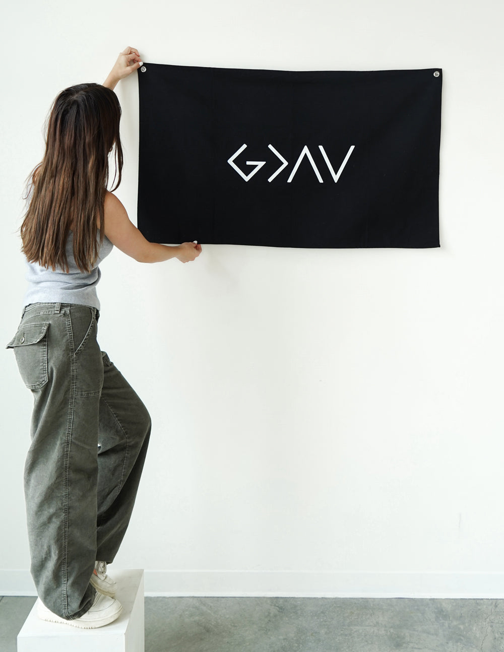 Highs and Lows Cotton Canvas Wall Tapestry Elevated Faith