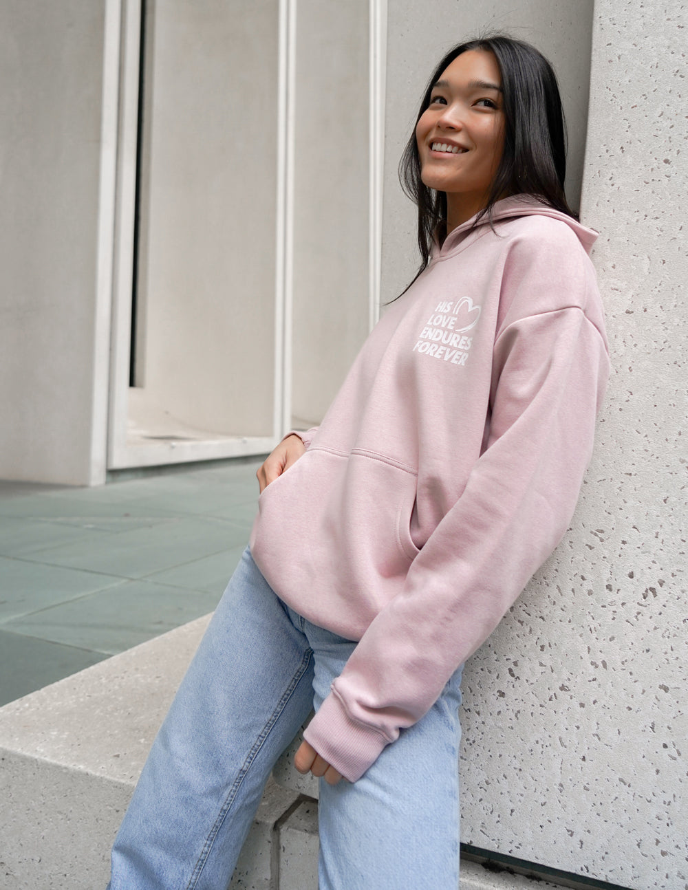 His Love Endures Forever Burnished Lilac Unisex Hoodie