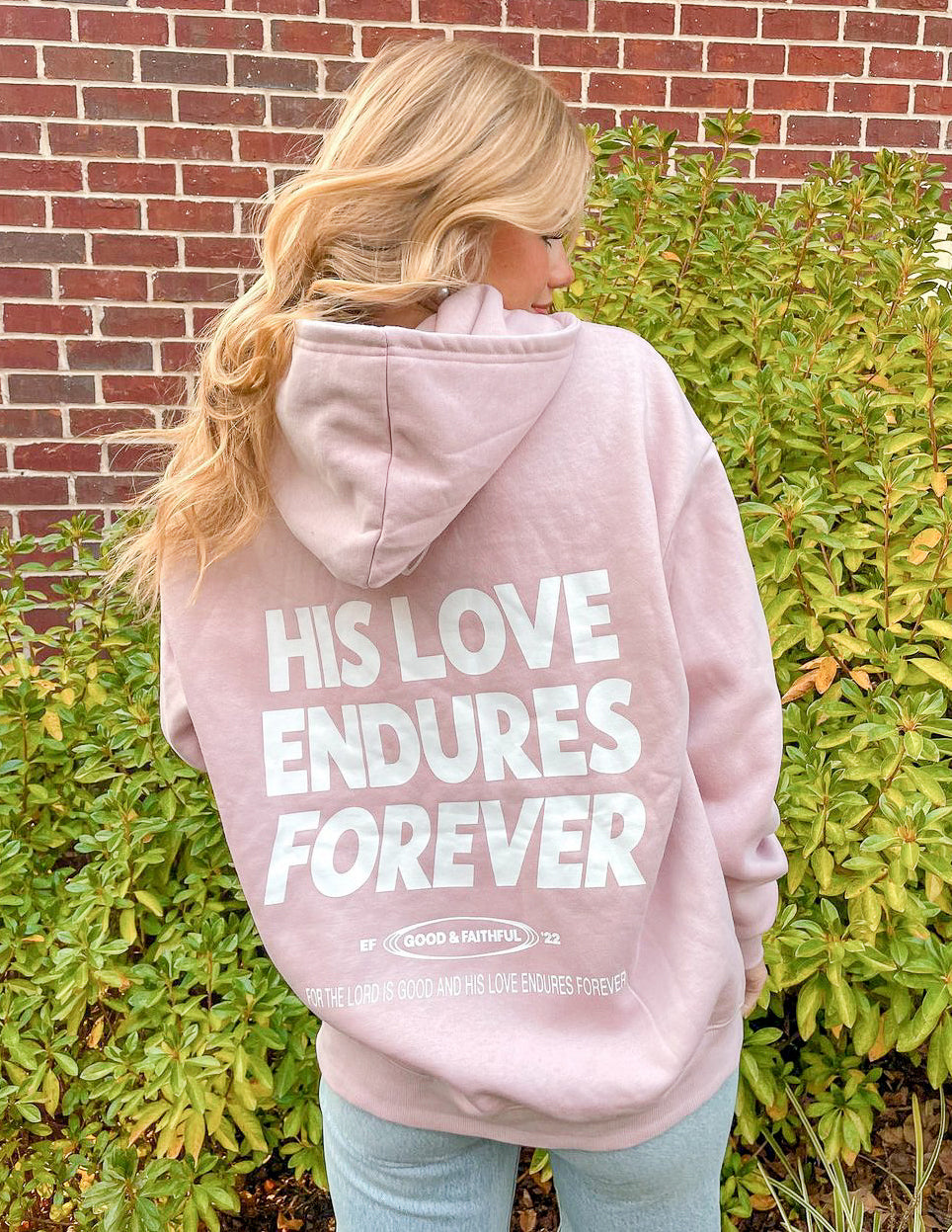 His Love Endures Forever Burnished Lilac Unisex Hoodie