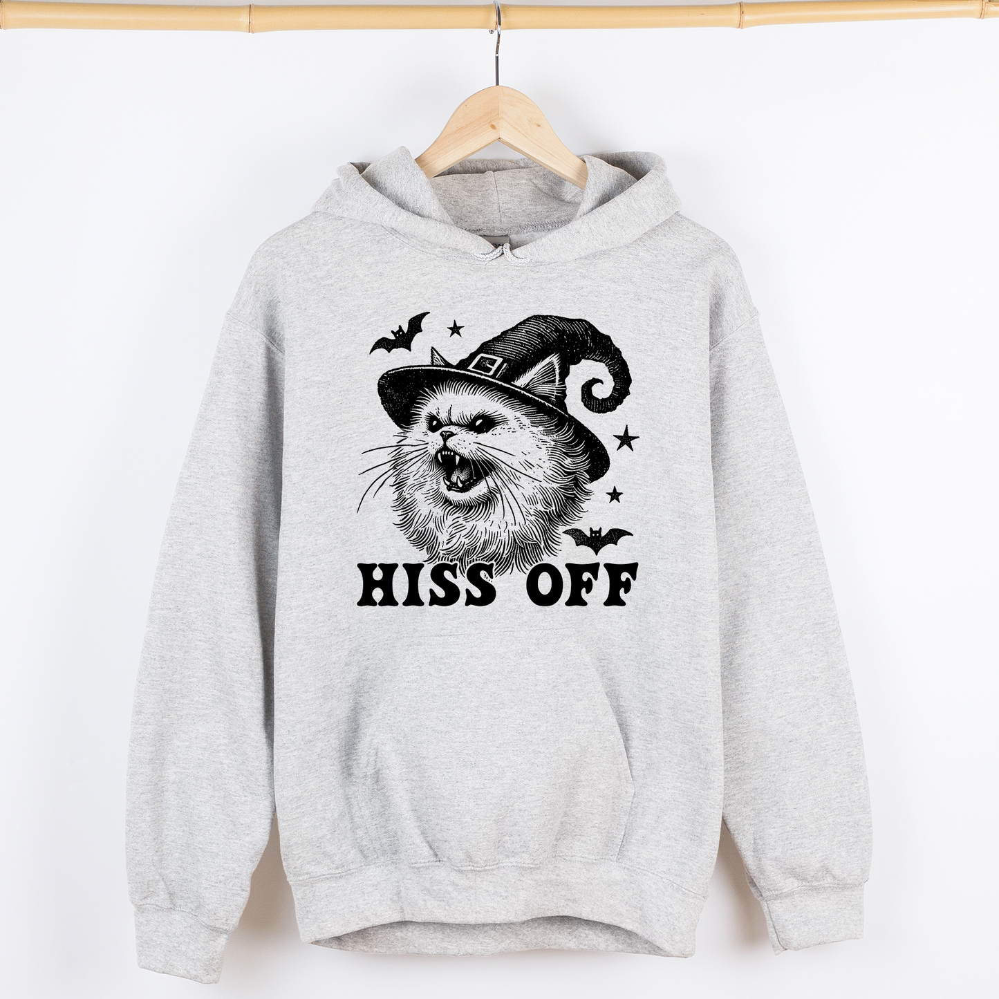 Hiss Off Cat Halloween Witch Graphic Hoodie Hooded Sweatshirt Refinery Number One