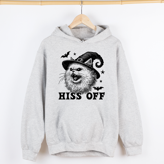 Hiss Off Cat Halloween Witch Graphic Hoodie Hooded Sweatshirt Refinery Number One