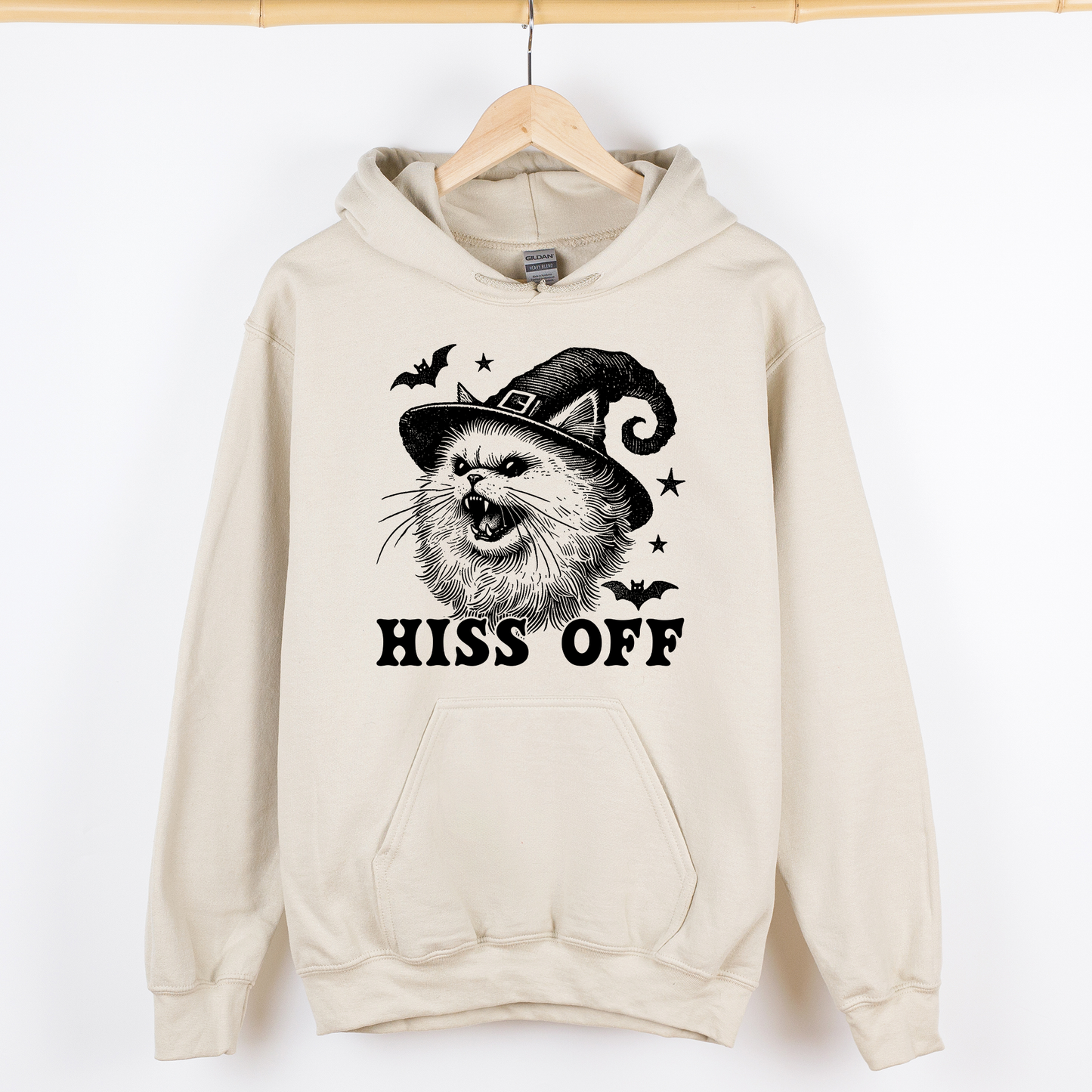 Hiss Off Cat Halloween Witch Graphic Hoodie Hooded Sweatshirt Refinery Number One