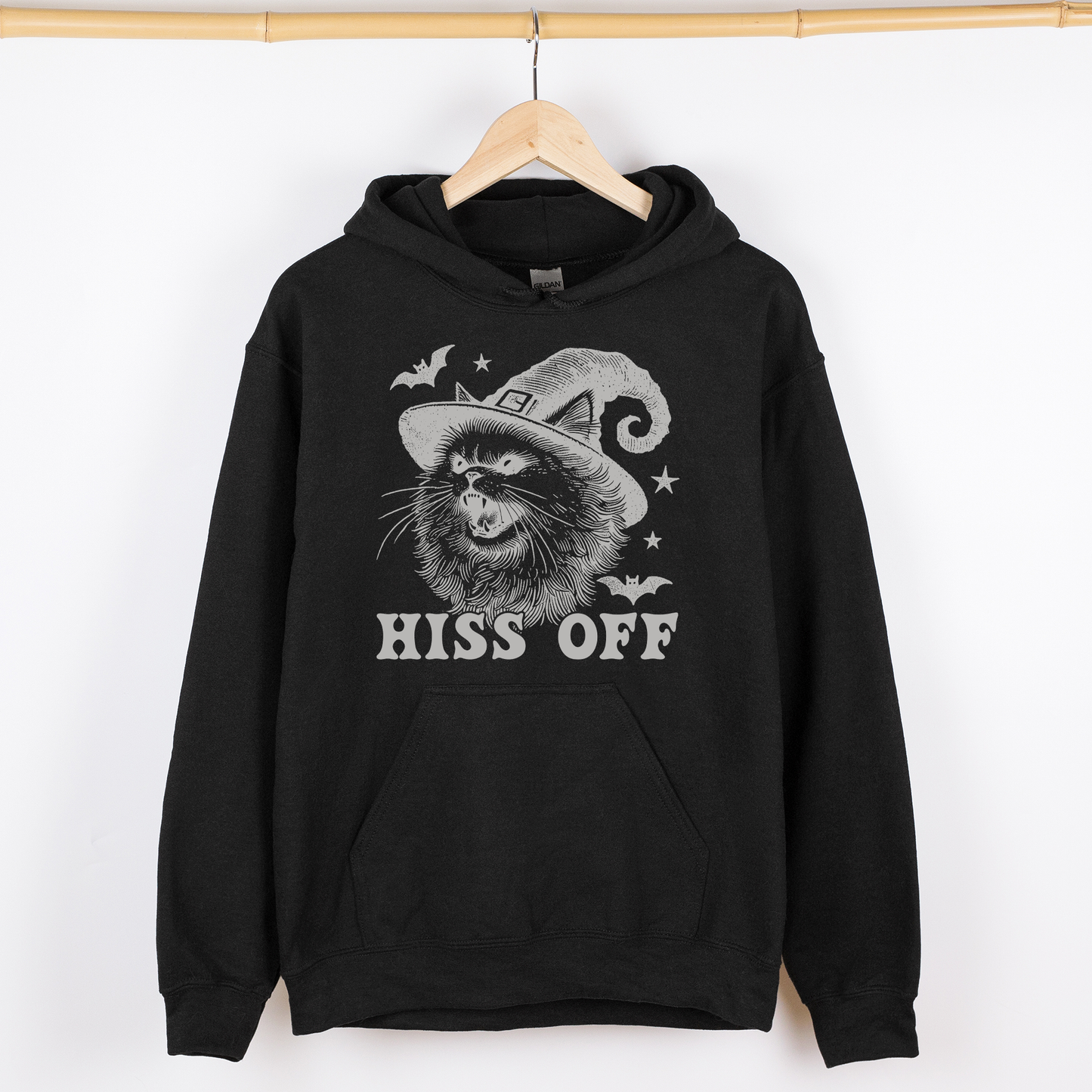 Hiss Off Cat Halloween Witch Graphic Hoodie Hooded Sweatshirt Refinery Number One