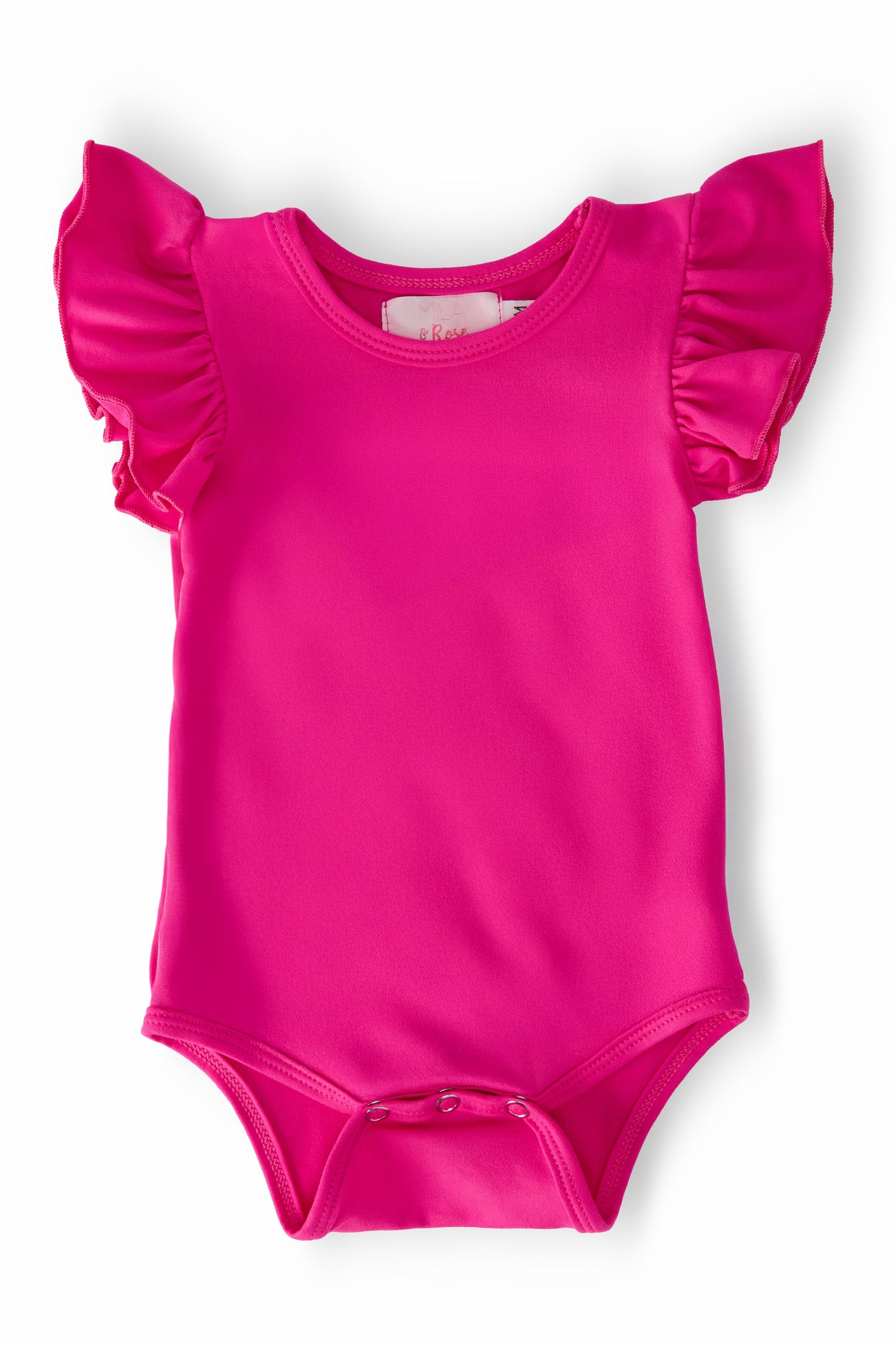 Hot Pink S/S Flutter Bodysuit Baby Clothing Mila & Rose