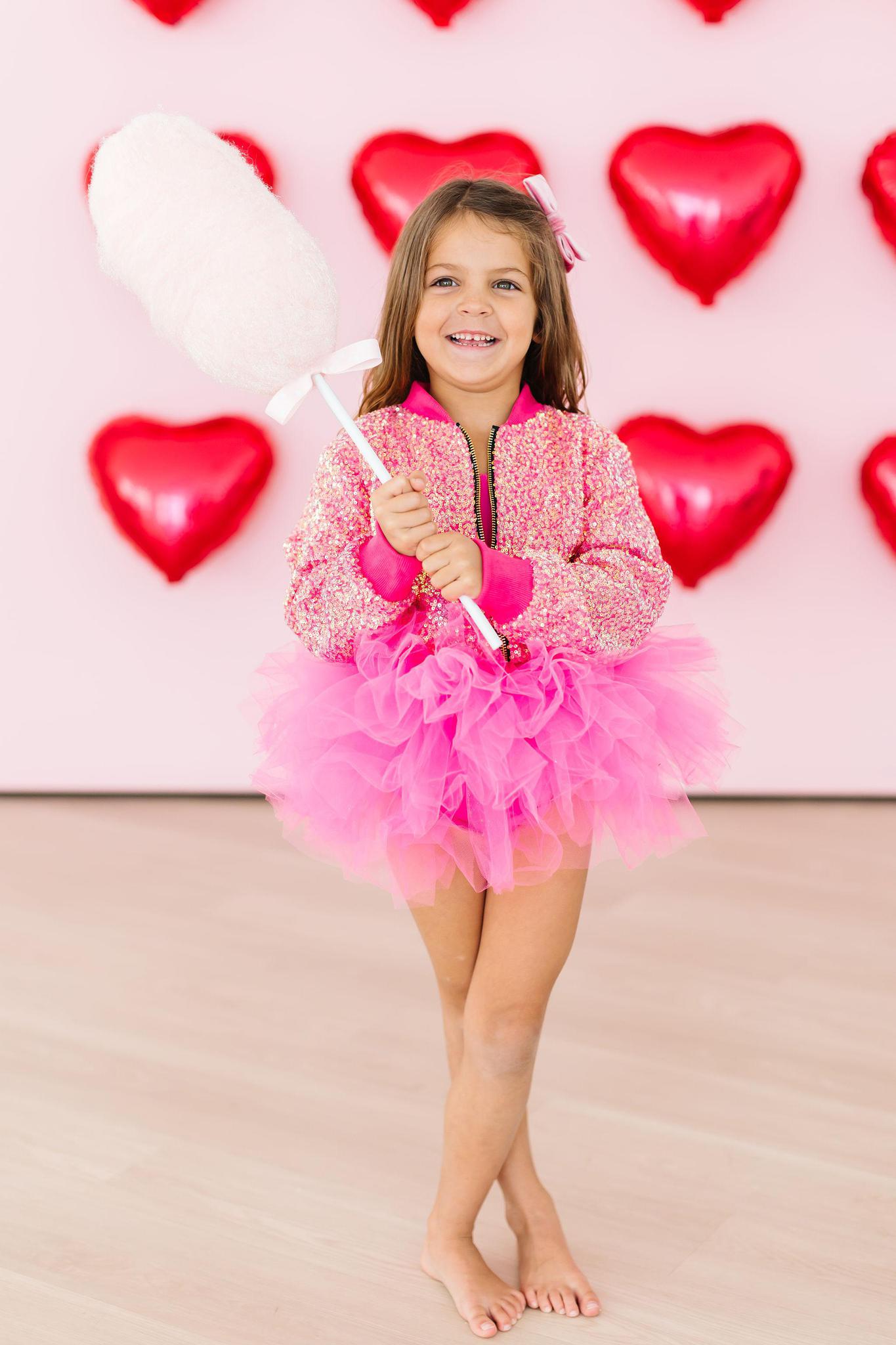 Hot Pink Sequin Jacket Key Attribute Jacket Mila & Rose