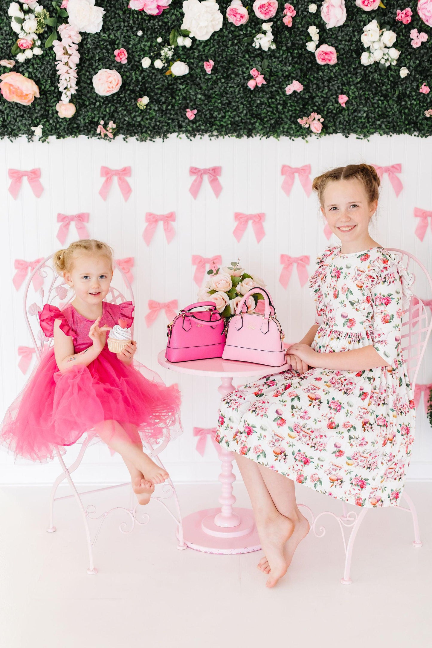 Hot Pink Shimmer Flutter Sleeve Tutu Dress Mila & Rose