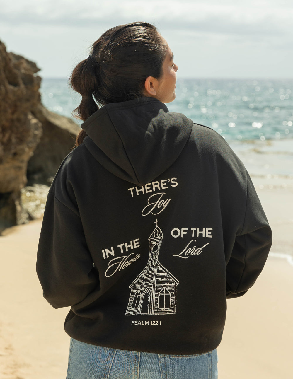 Unisex Hoodie Relaxed Fit House of the Lord Black