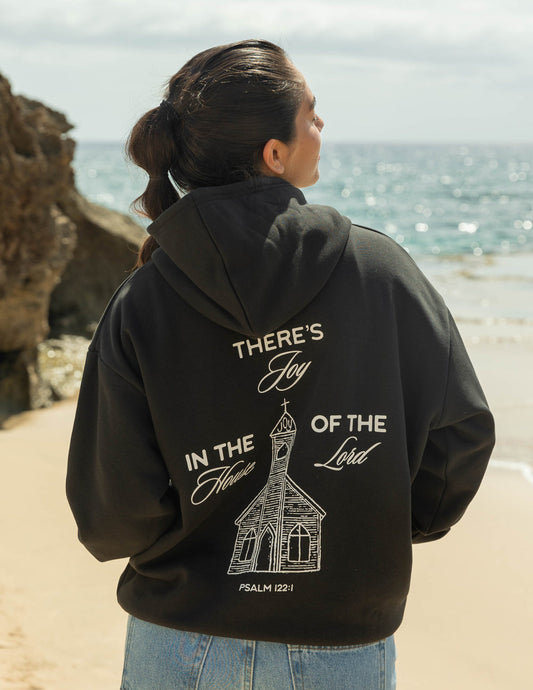 Unisex Hoodie Relaxed Fit House of the Lord Black