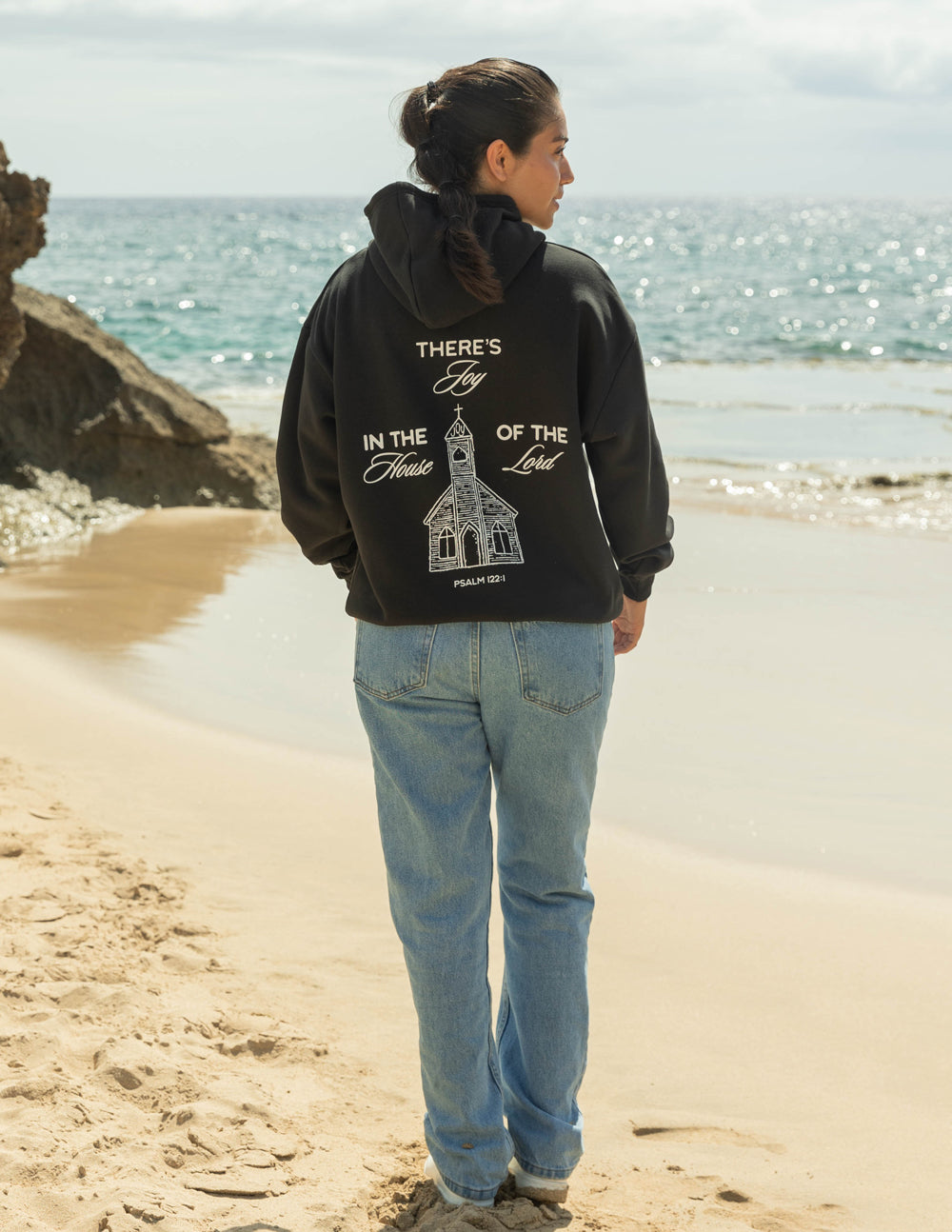 Unisex Hoodie Relaxed Fit House of the Lord Black