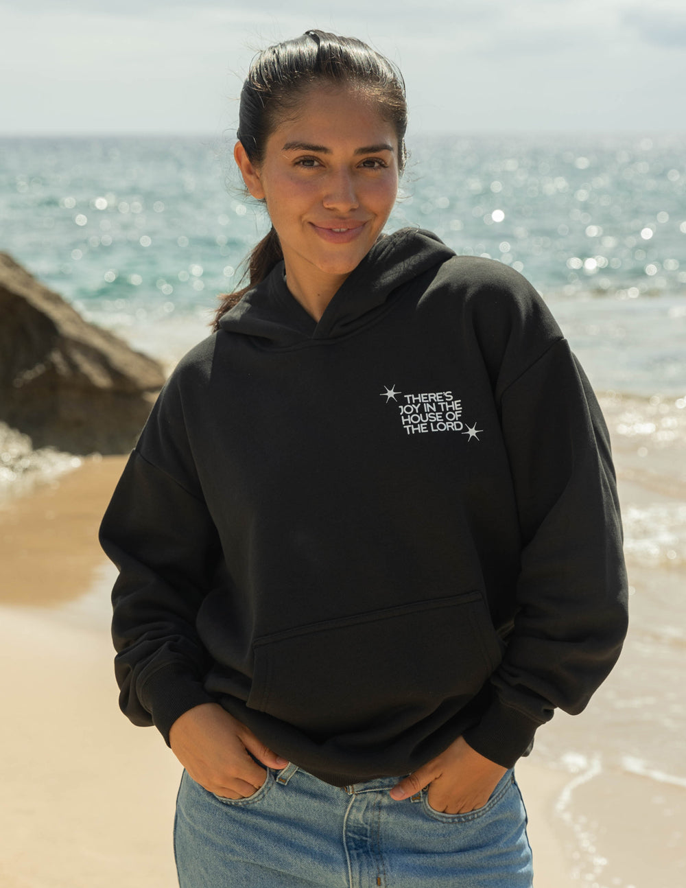 Unisex Hoodie Relaxed Fit House of the Lord Black