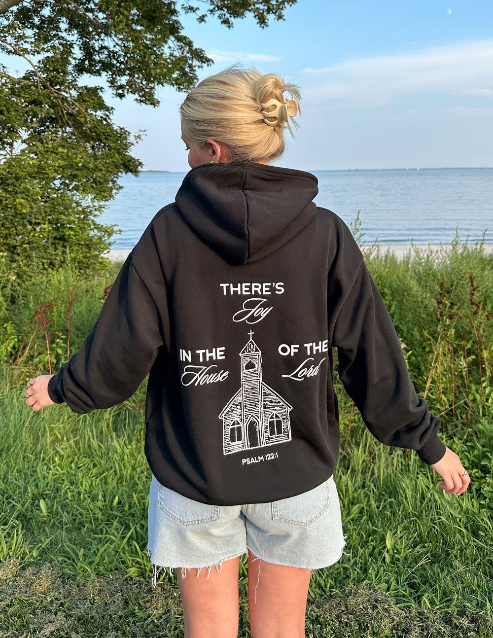 Unisex Hoodie Relaxed Fit House of the Lord Black