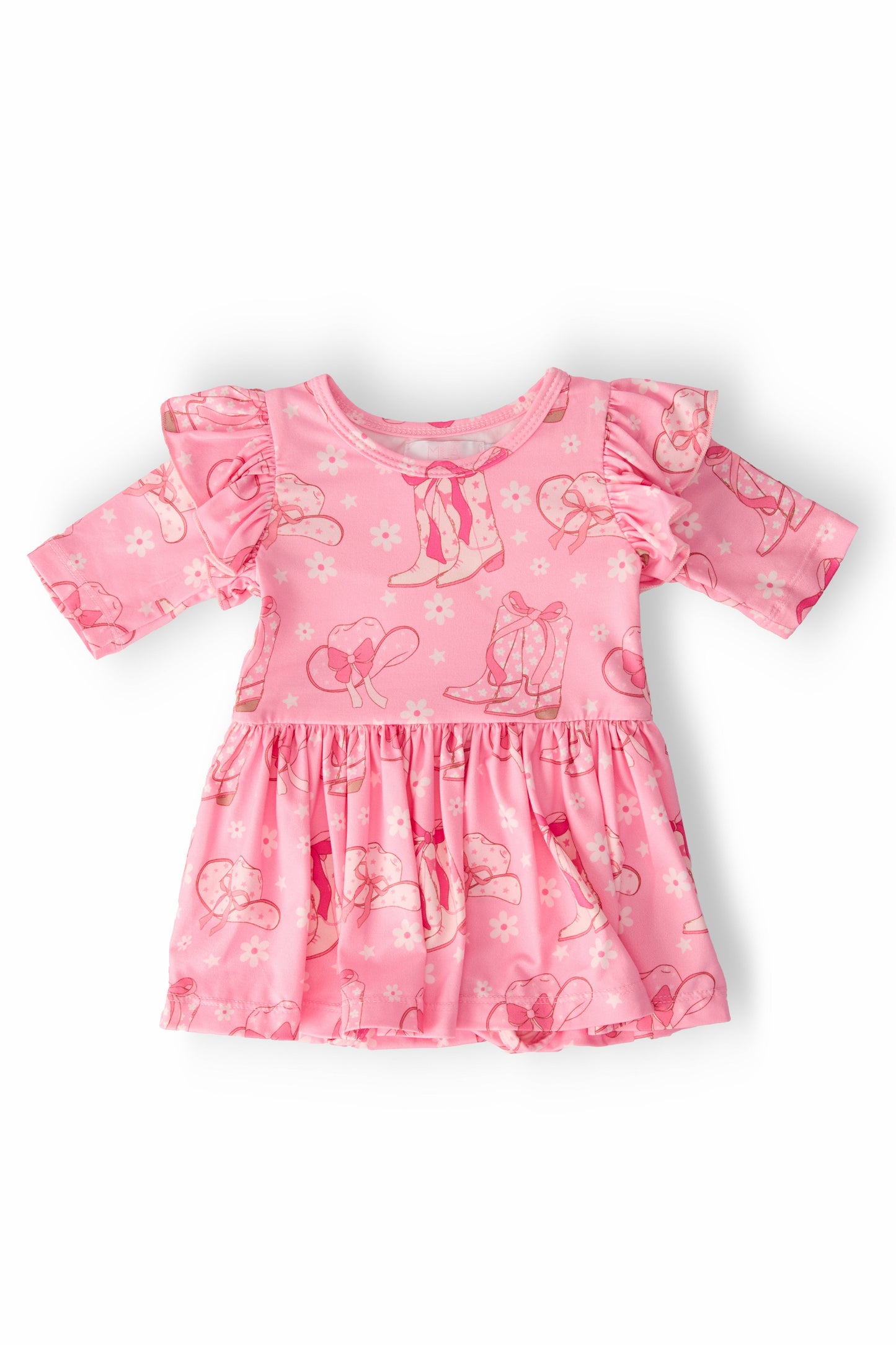 Howdy 3/4 Sleeve Flutter Twirl Bodysuit for Babies Mila & Rose