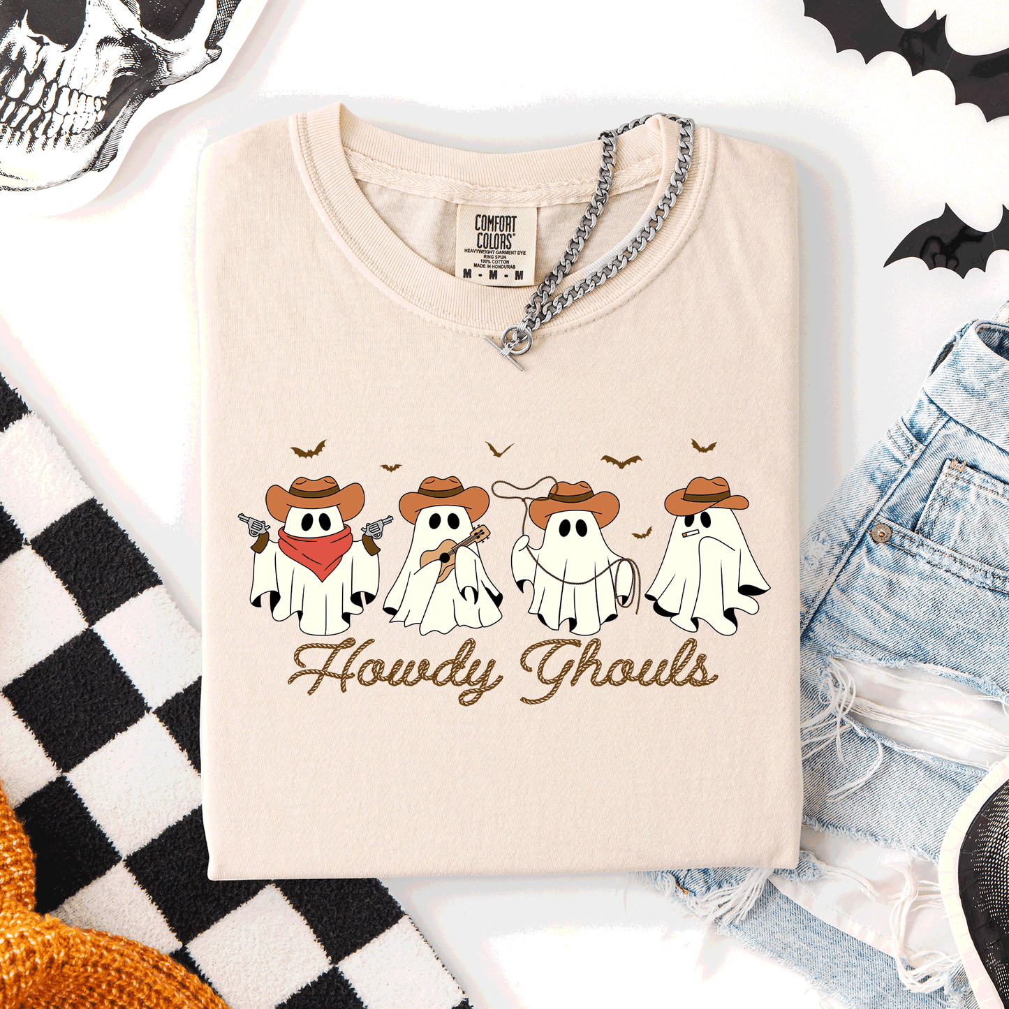 Howdy Ghouls Cowboy Ghosts Comfort Colors T-Shirt Refinery Number One