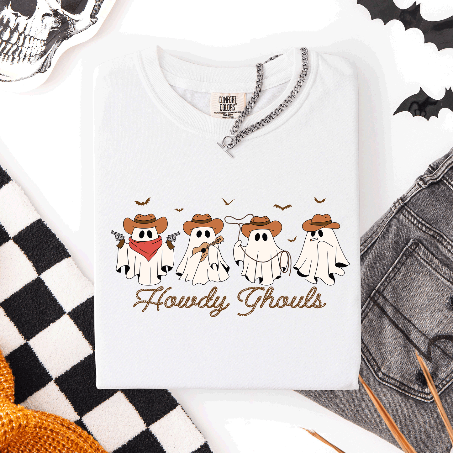 Howdy Ghouls Cowboy Ghosts Comfort Colors T-Shirt Refinery Number One