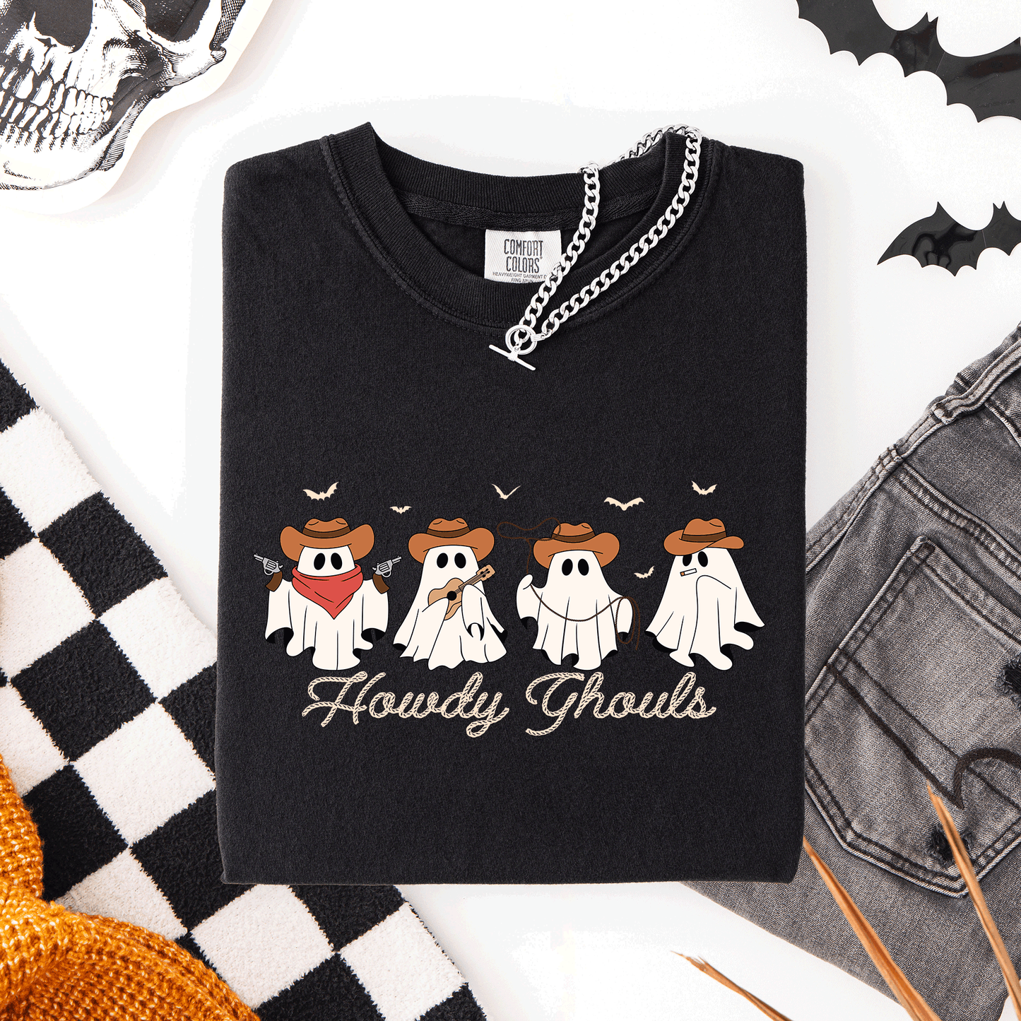 Howdy Ghouls Cowboy Ghosts Comfort Colors T-Shirt Refinery Number One
