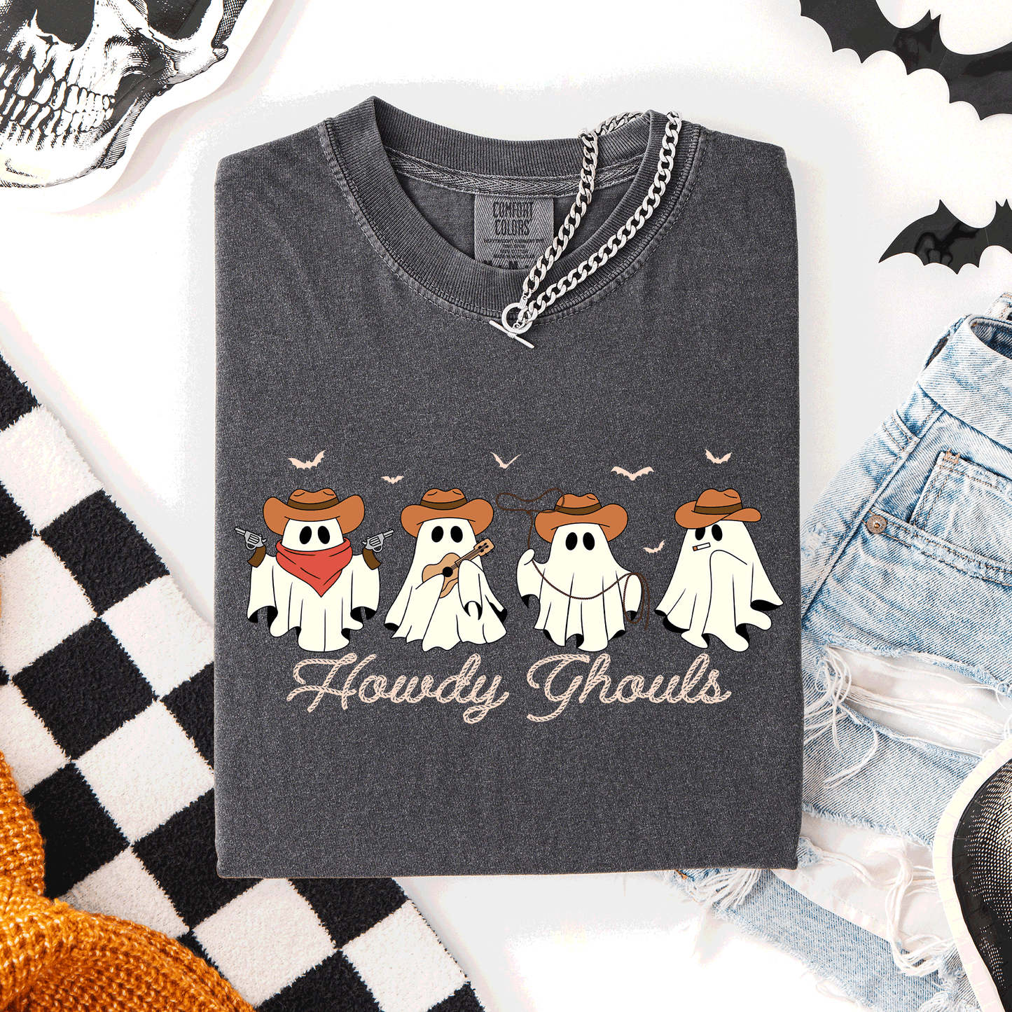 Howdy Ghouls Cowboy Ghosts Comfort Colors T-Shirt Refinery Number One