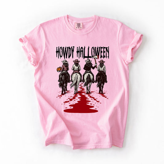 Howdy Halloween Comfort Colors Cowgirls Western Spooky T-Shirt Refinery Number One