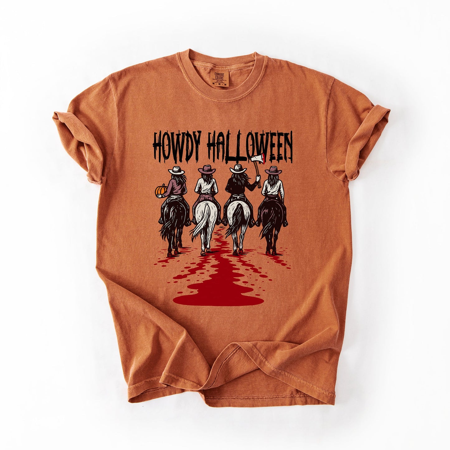 Howdy Halloween Comfort Colors Cowgirls Western Spooky T-Shirt Refinery Number One