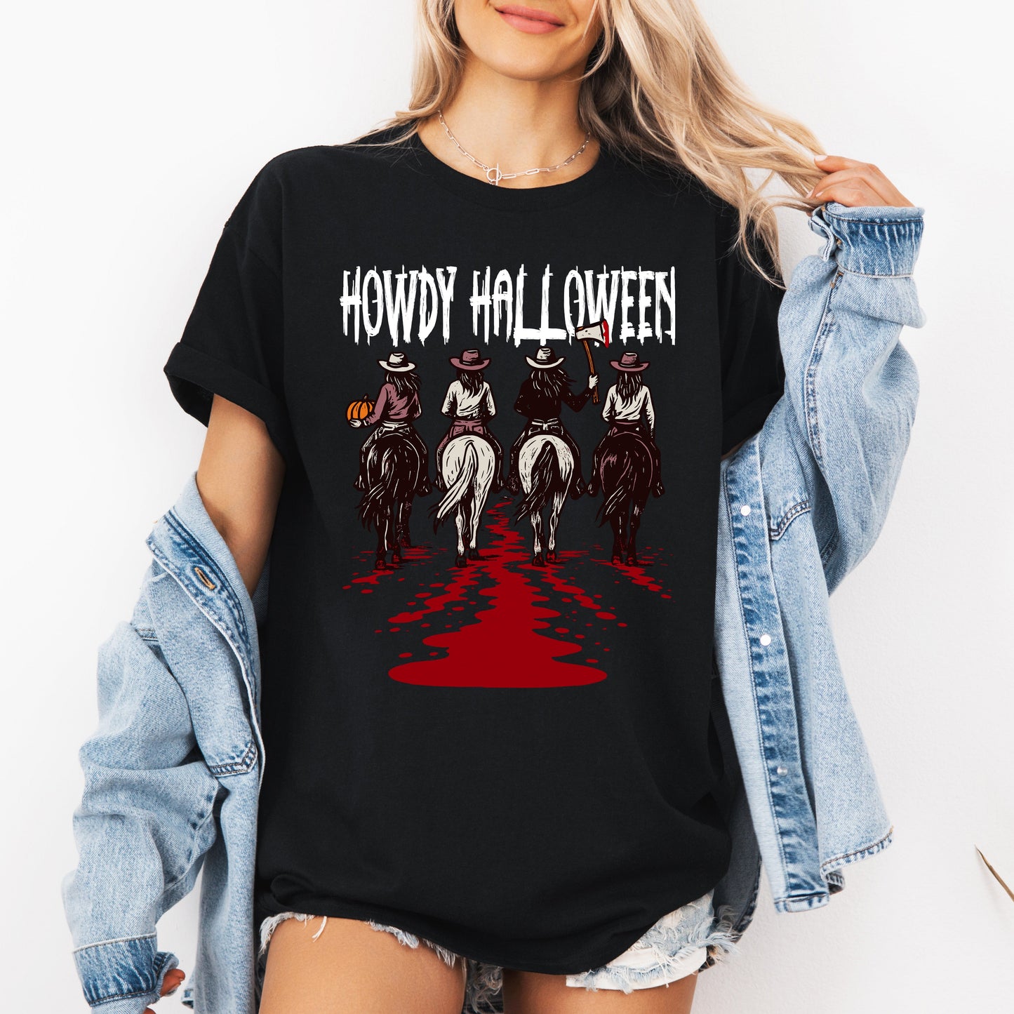 Howdy Halloween Western Spooky Tshirt Cowgirls