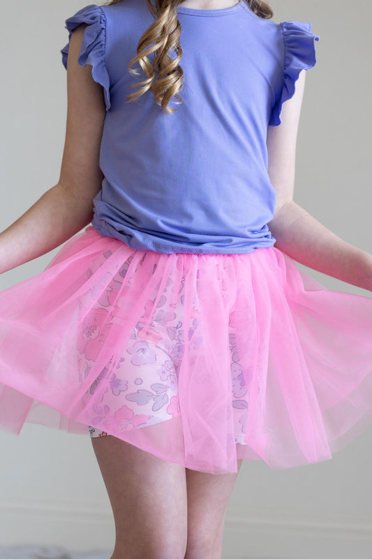 Hydrangea High Waisted Tutu Shorts Mila & Rose