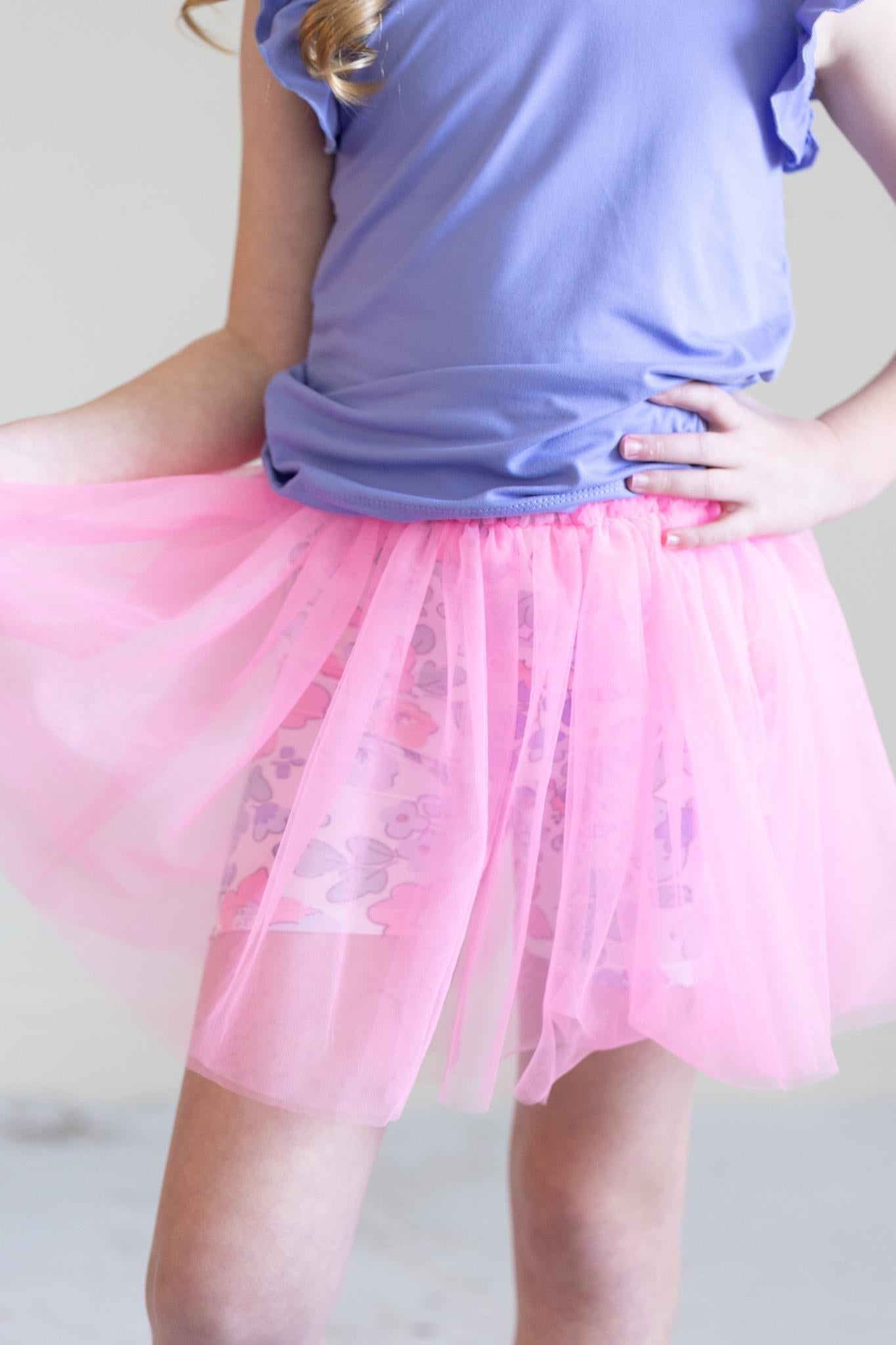 Hydrangea High Waisted Tutu Shorts Mila & Rose