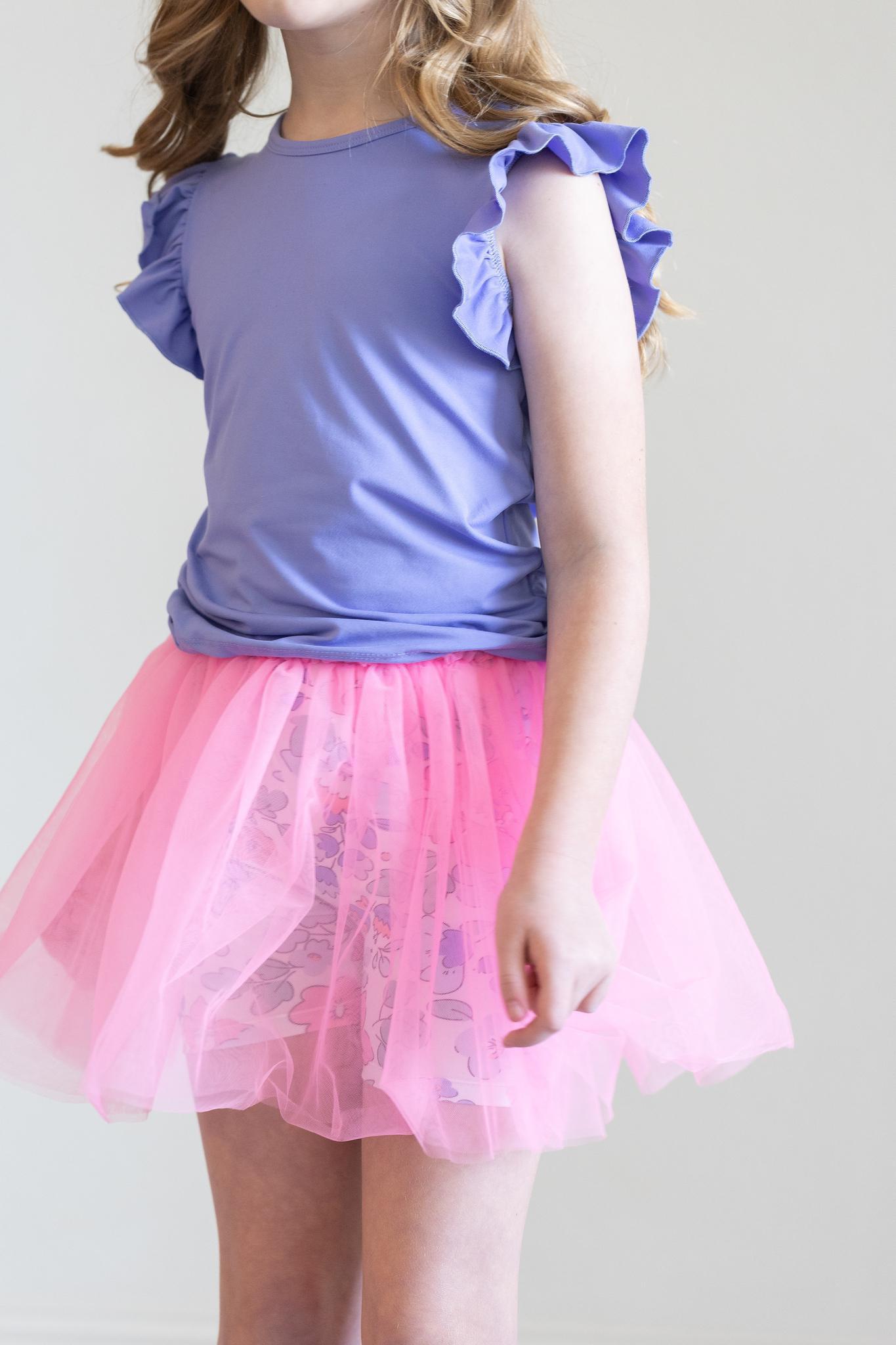 Hydrangea High Waisted Tutu Shorts Mila & Rose