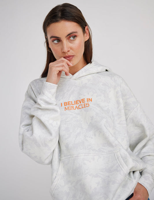 I Believe in Miracles White Camo Unisex Hoodie